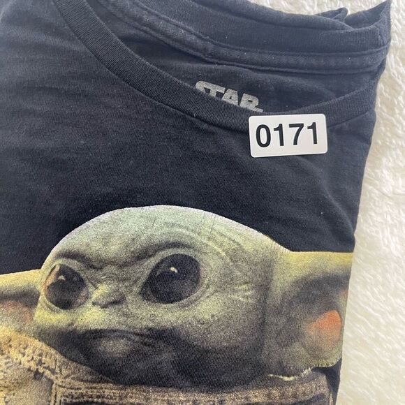 XL Black cutoff Midriff Star Wars The Mandalorian Grogu The Child T Shirt Fifth - Picture 11 of 11